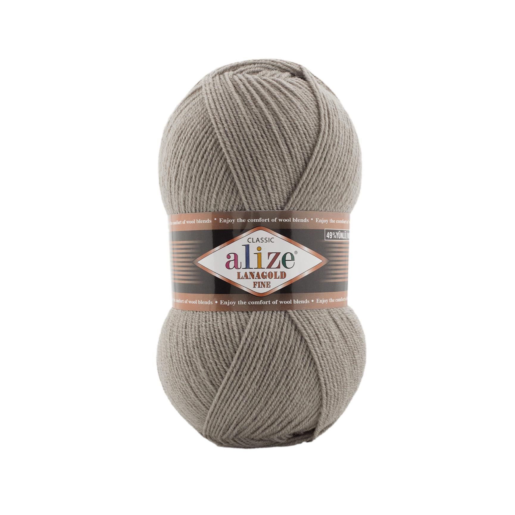 Пряжа Alize Lana Gold Fine 283 мокко (7002)