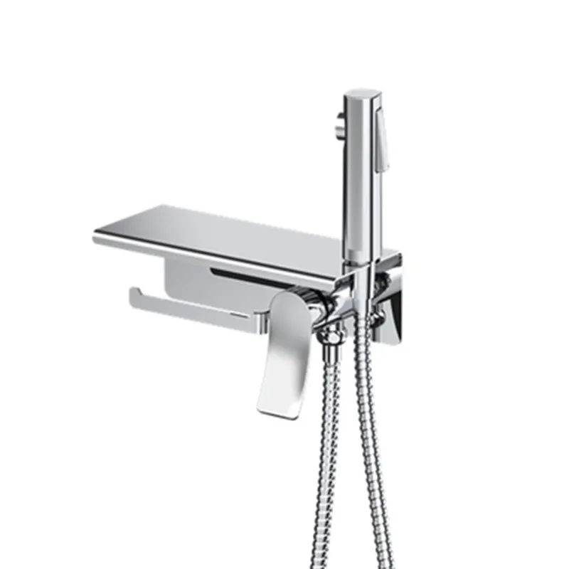 Смеситель для гигиенического душа Haiba Bolero 069 с держателем для туалетной бумаги (HB9580)