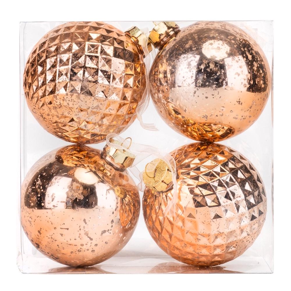 Набор елочных шаров Ангельськое сияние 4 шт. 10 см (9125-010)