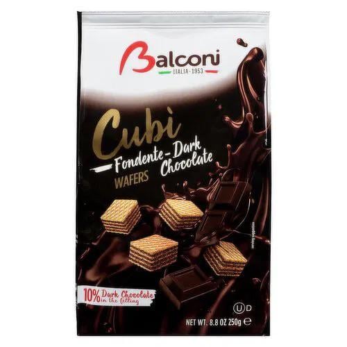 Вафлі Balconi Fondente-Dark Chocolate кубики з чорним шоколадом 250 г (2509861875)