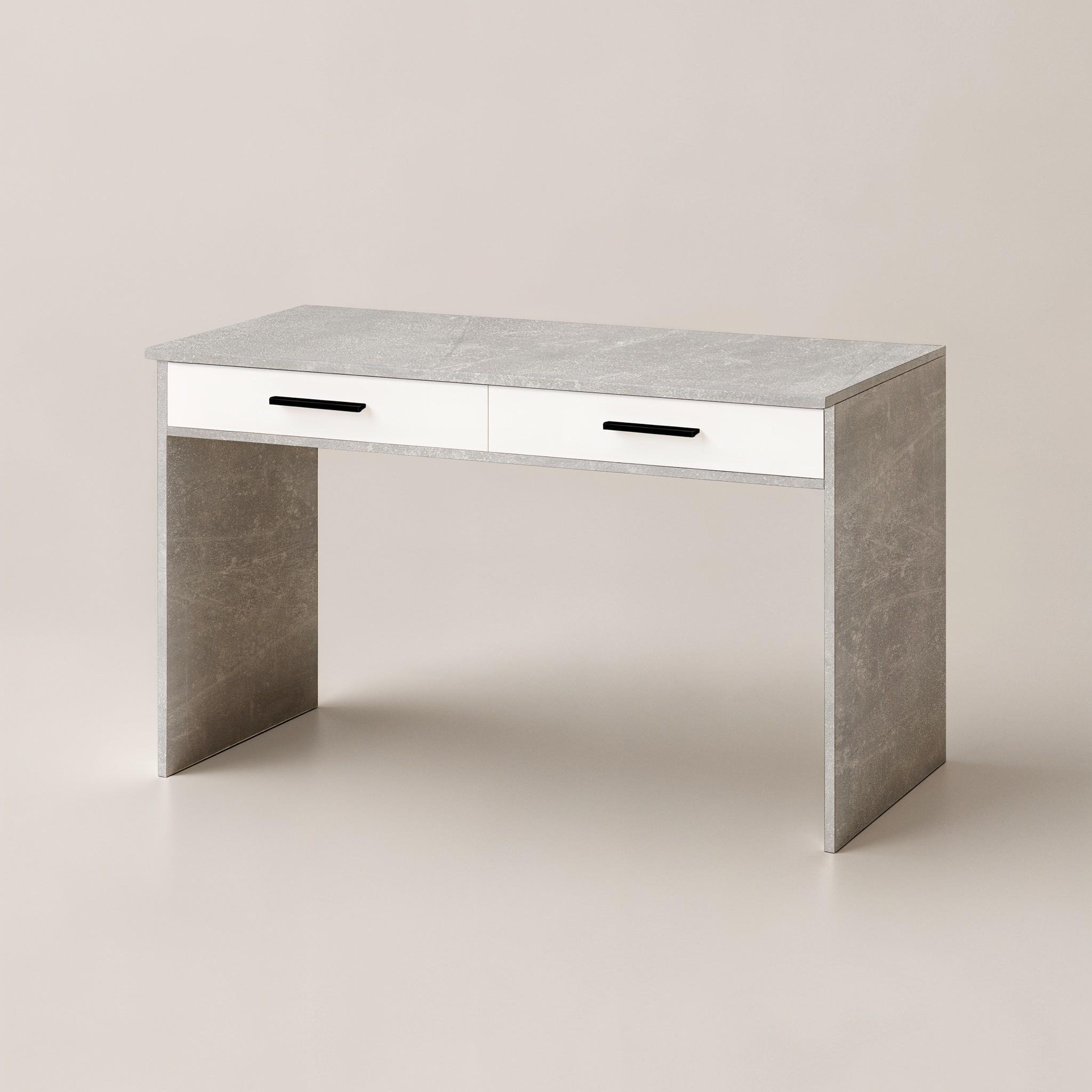 Туалетный стол Amelia 1100х400х760 мм Бетон/Белый - фото 2