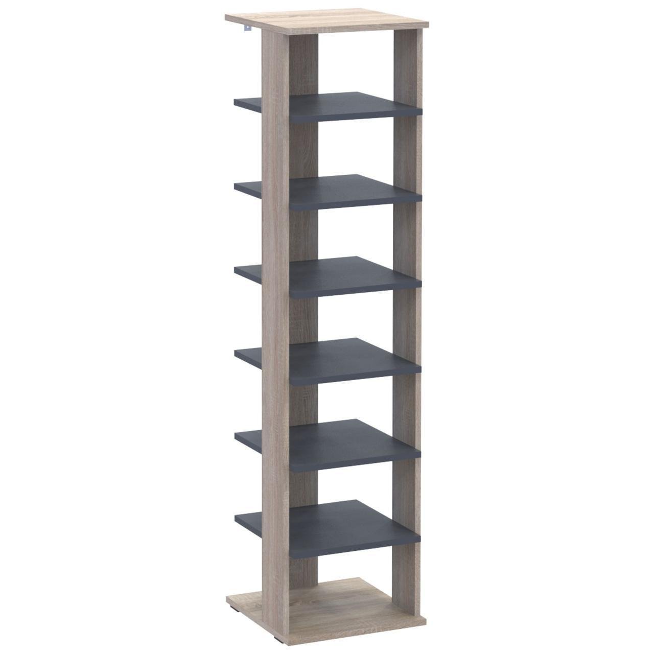 Полиця для взуття Doros Паоло 38,4х38,4х153,4 см Дуб сонома/Графіт (DRS-011438) - фото 6