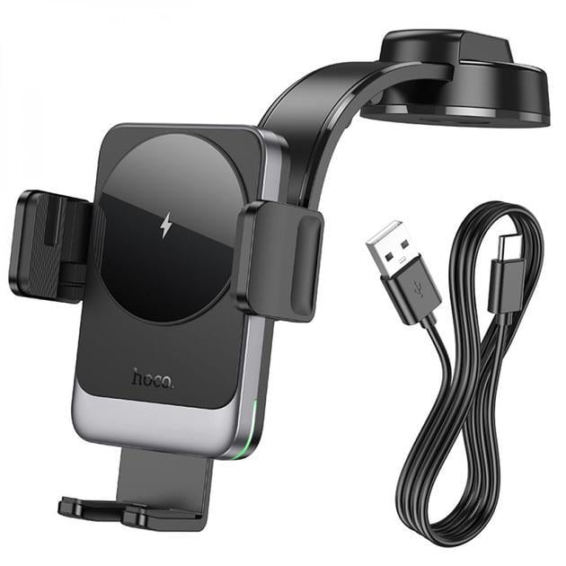 Держатель для телефонов в машину с беспроводной зарядкой Hoco HW14 Держатель для телефонов в машину с беспроводной зарядкой Hoco HW14