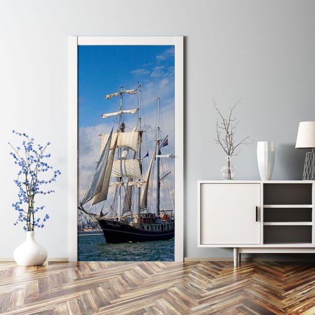 Наклейка интерьерная на двери Sticker Wall SW-00000982 Корабль 104х210 см