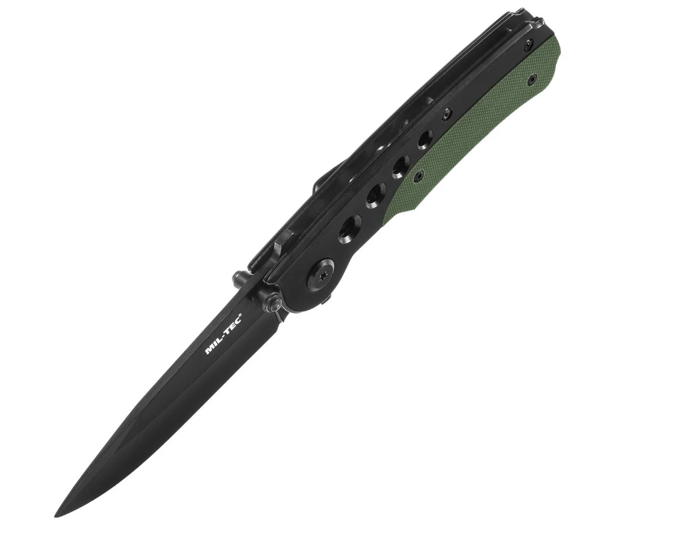 Ніж складаний для виживання Mil-Tec One-Hand Black/Olive (15305000) - фото 2