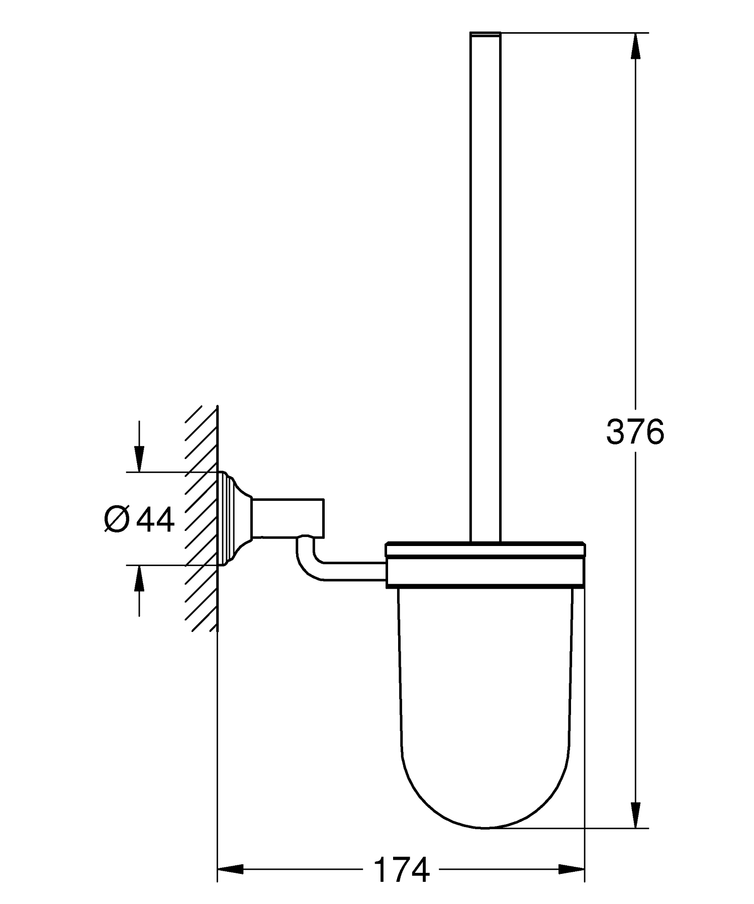 Йоршик для унітазу Grohe Essentials Authentic (40658001) - фото 2