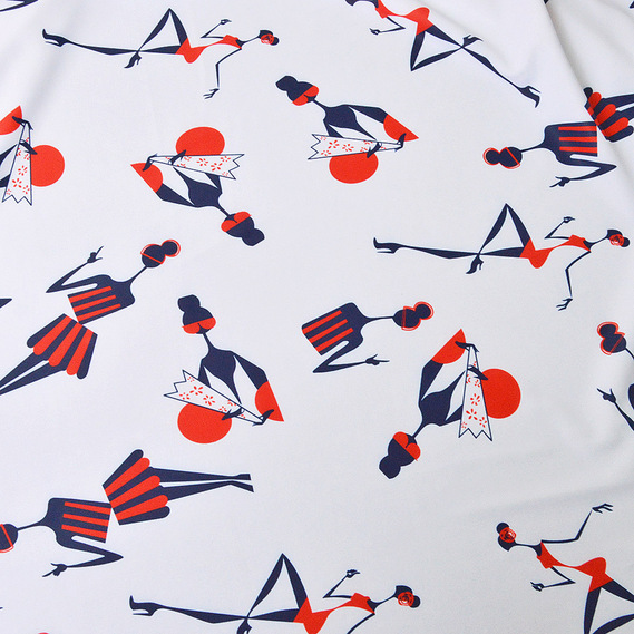 Ткань бифлекс набивная IDEIA Модницы 1,5 м Белый (2200004172071)