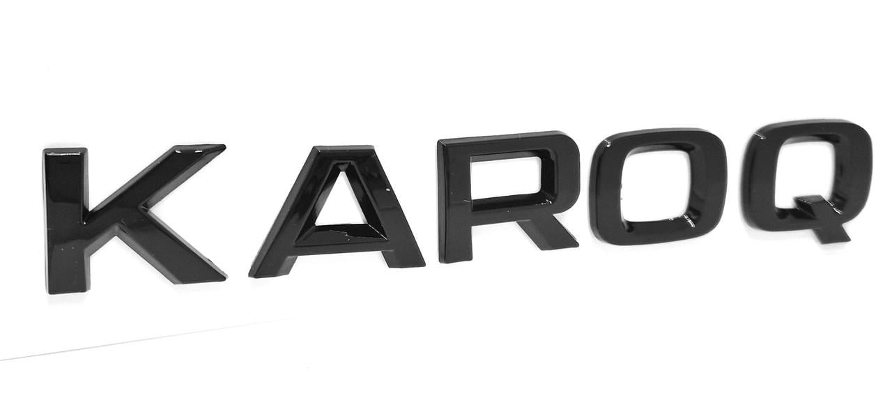Эмблема надпись KAROQ Skoda на крышку багажника Black gloss (2456827534)