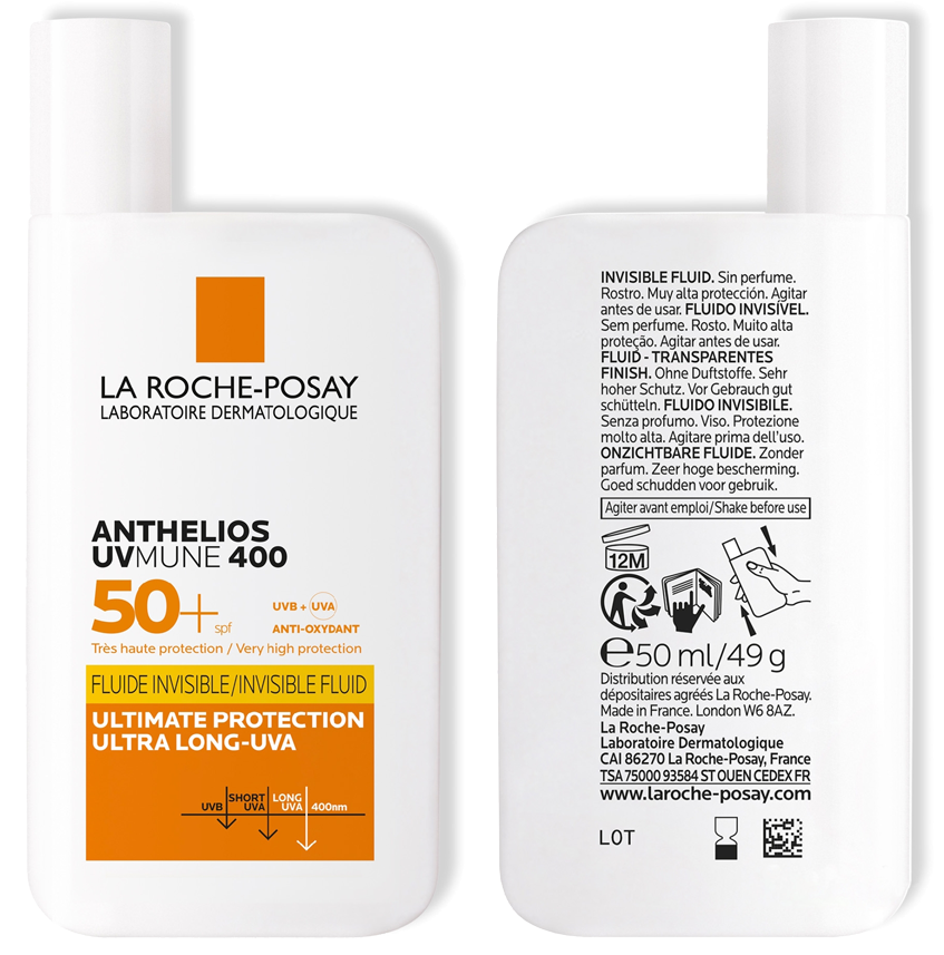 Флюид против гиперпигментации-La Roche Posay Anthelios UVMune 400 Invisible Fluid SPF 50⁺ защитный 50 мл - фото 4