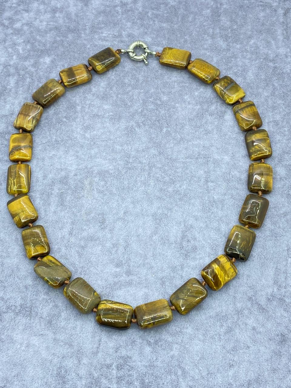 Бусы тигровый глаз 44 см Разноцветный (9936)