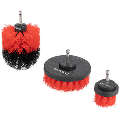 Набір нейлонових щіток для дрилю Intertool 3 од. (ВТ-0301) (53747)