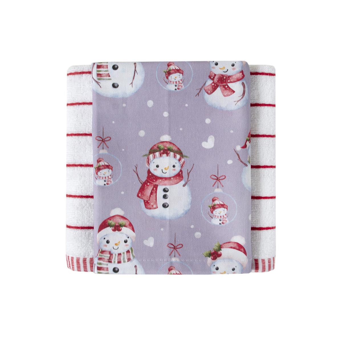 Набор полотенец Lotus Home Magic Snowmen 2 шт. 40x60 см (svt-2000022348249) - фото 2