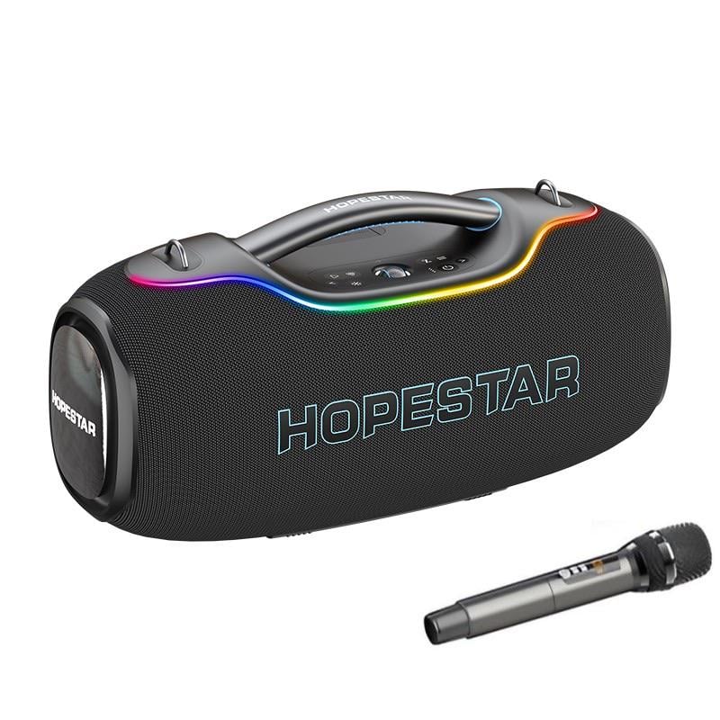 Колонка портативная Bluetooth Hopestar A80 ULTRA с микрофоном 650W Black (69a00386)