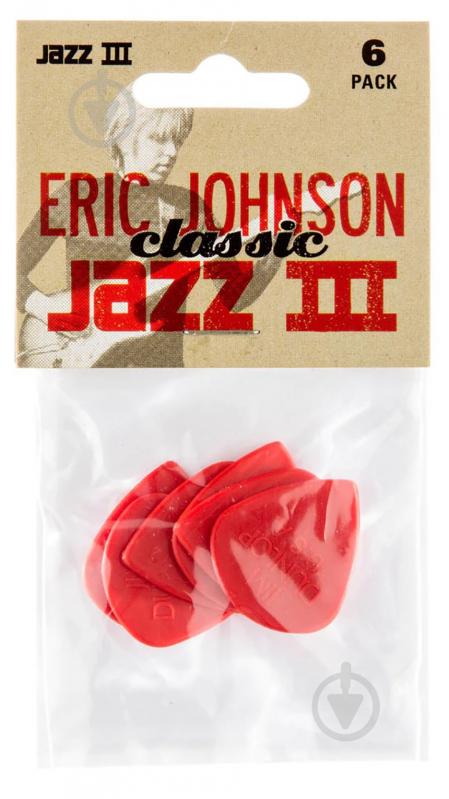 Медиаторы Dunlop 47PEJ3N Eric Johnson Jazz III Player's Pack (6 шт.) - фото 1