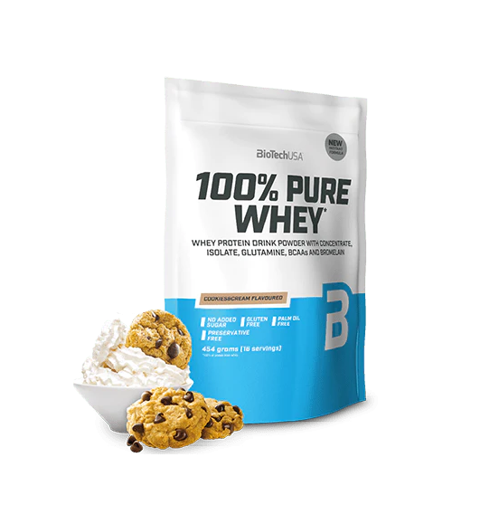 Протеин BioTechUSA 100% Pure Whey 454 g 16 servings Сookies Сream