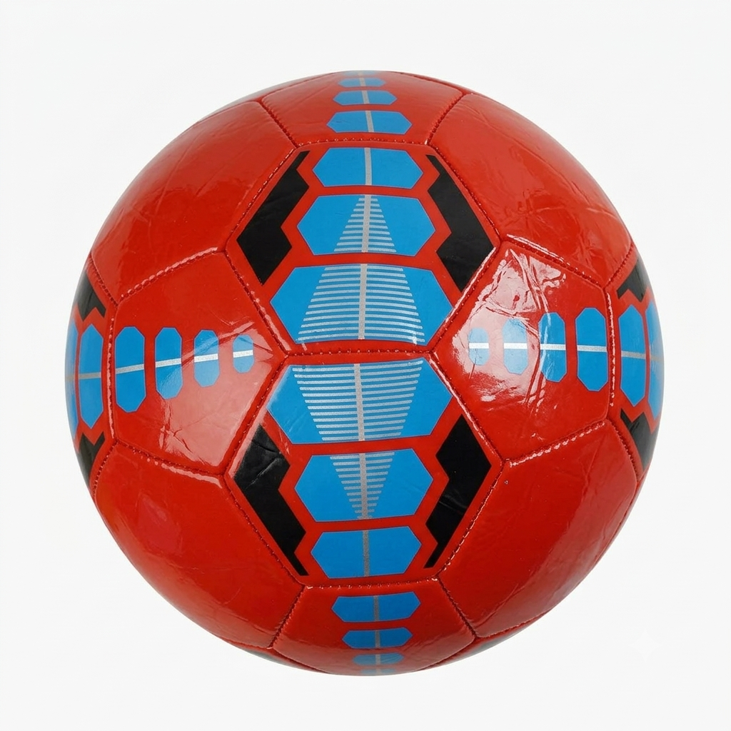 Футбольний м'яч 70160-10 №5 PVC гумова камера 270 г Червоний із блакитним Футбольний м'яч 70160-10 №5 PVC гумова камера 270 г Червоний із блакитним