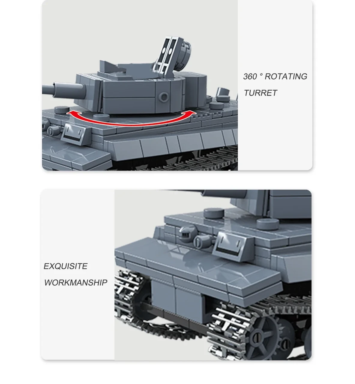 Конструктор Танк Panzer Tiger 503 деталейз фігурками (30220265) - фото 4 Конструктор Танк Panzer Tiger 503 деталейз фігурками (30220265) - фото 4