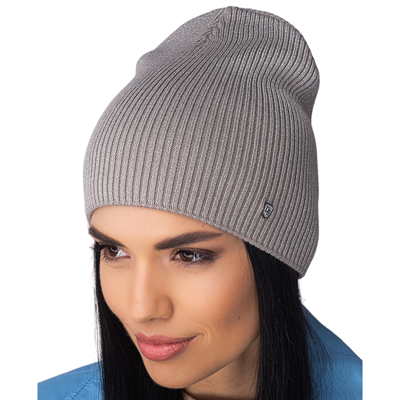 Шапка женская Leks ВЕГАС шерстяная двойная без отворота удлиненная рубчик One size Серый средний (121034) - фото 1 Шапка женская Leks ВЕГАС шерстяная двойная без отворота удлиненная рубчик One size Серый средний (121034) - фото 1