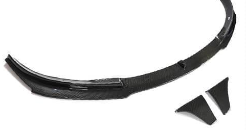 Накладка на передний бампер Lip DDCarbon V3 для Tesla Model 3 2016-2022 карбон (138426)