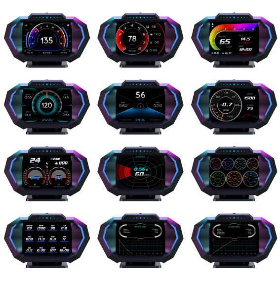 Бортовой компьютер HUD P24 GPS-спидометр OBD2 - фото 6 Бортовой компьютер HUD P24 GPS-спидометр OBD2 - фото 6