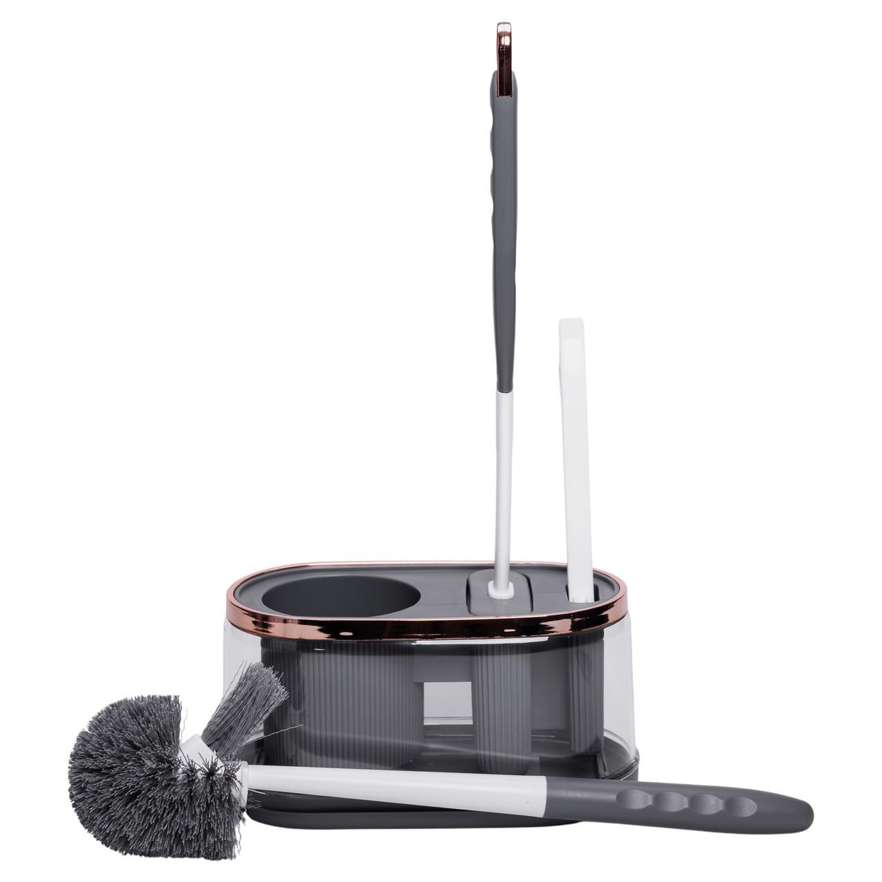 Набор для туалета настенный 3в1 ершики 2 шт. и щетка (HP-35015-47DG) - фото 4