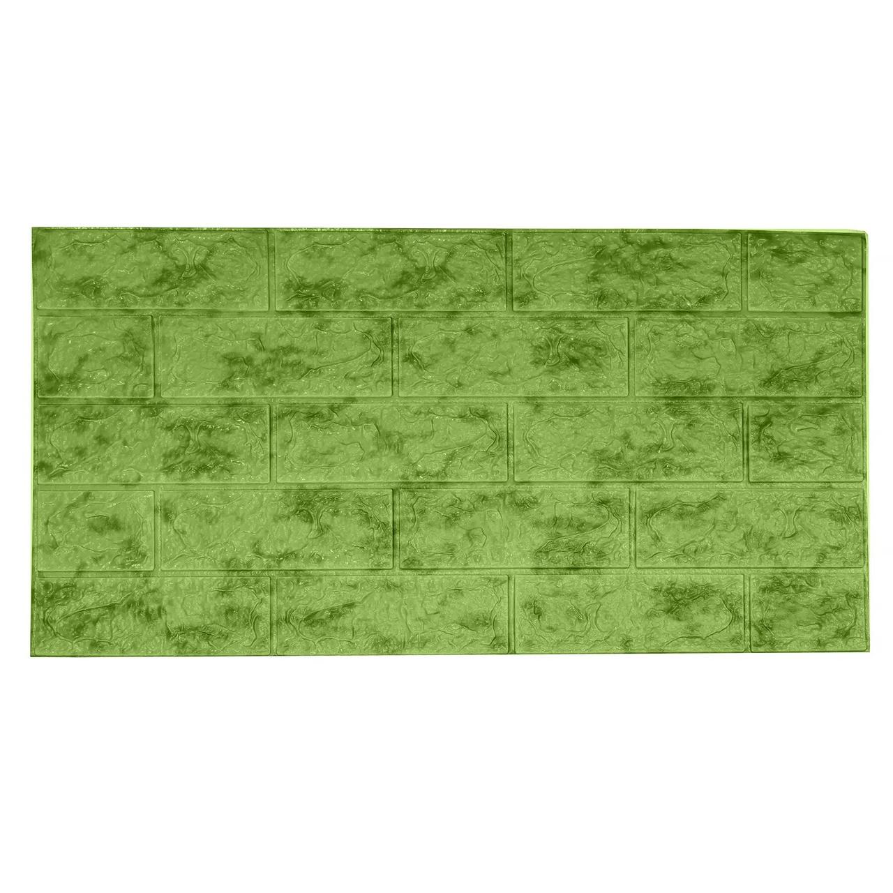 Декоративна 3D панель Wellamart стінова 700х770х4,5 мм 10 шт. Сіро-зелений (71340004)