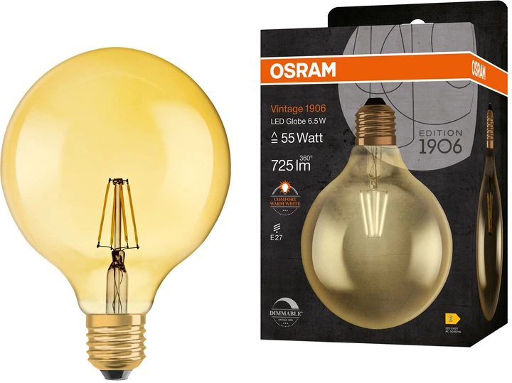 Лампа светодиодная Osram SST GLOBE 55 DIM 7 W/2500K E27 (4058075808997) Лампа светодиодная Osram SST GLOBE 55 DIM 7 W/2500K E27 (4058075808997)