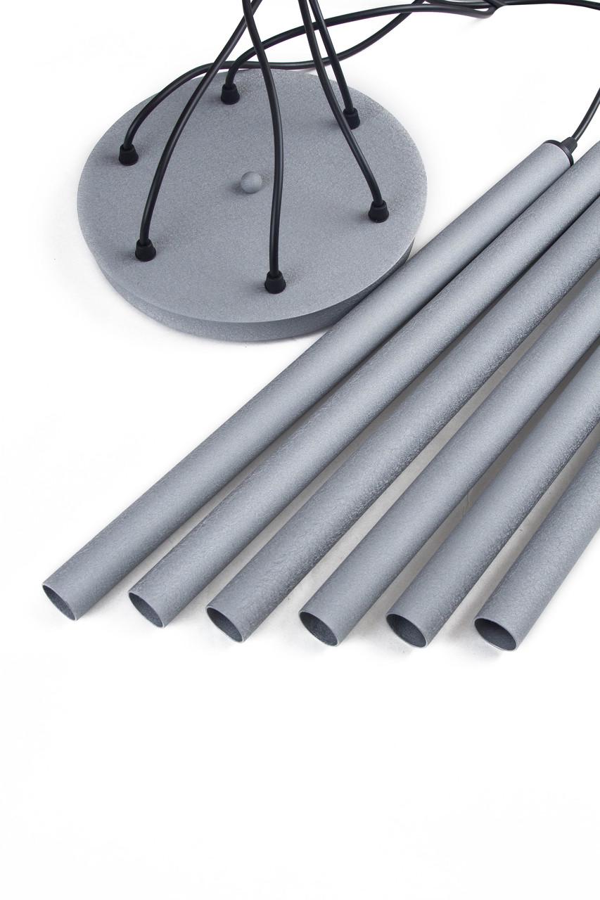 Подвесной светильник MSK ELECTRIC Beatrice на круглой основе под шесть ламп G9 Серый (MR 3045-6R GR) - фото 3 Подвесной светильник MSK ELECTRIC Beatrice на круглой основе под шесть ламп G9 Серый (MR 3045-6R GR) - фото 3