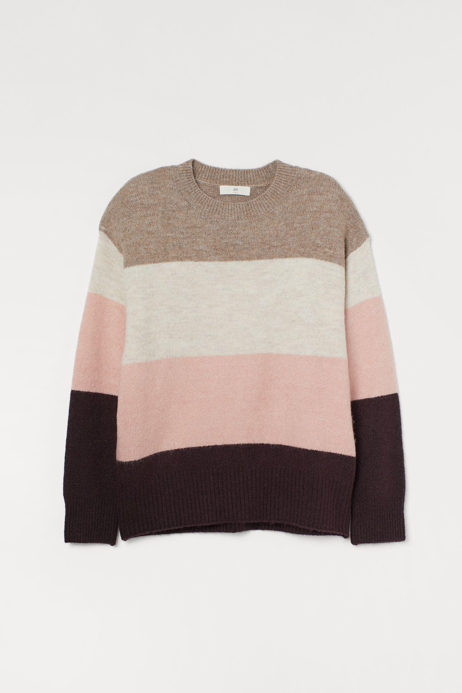 Джемпер H&M S Бежево-фиолетовый (9088747542)