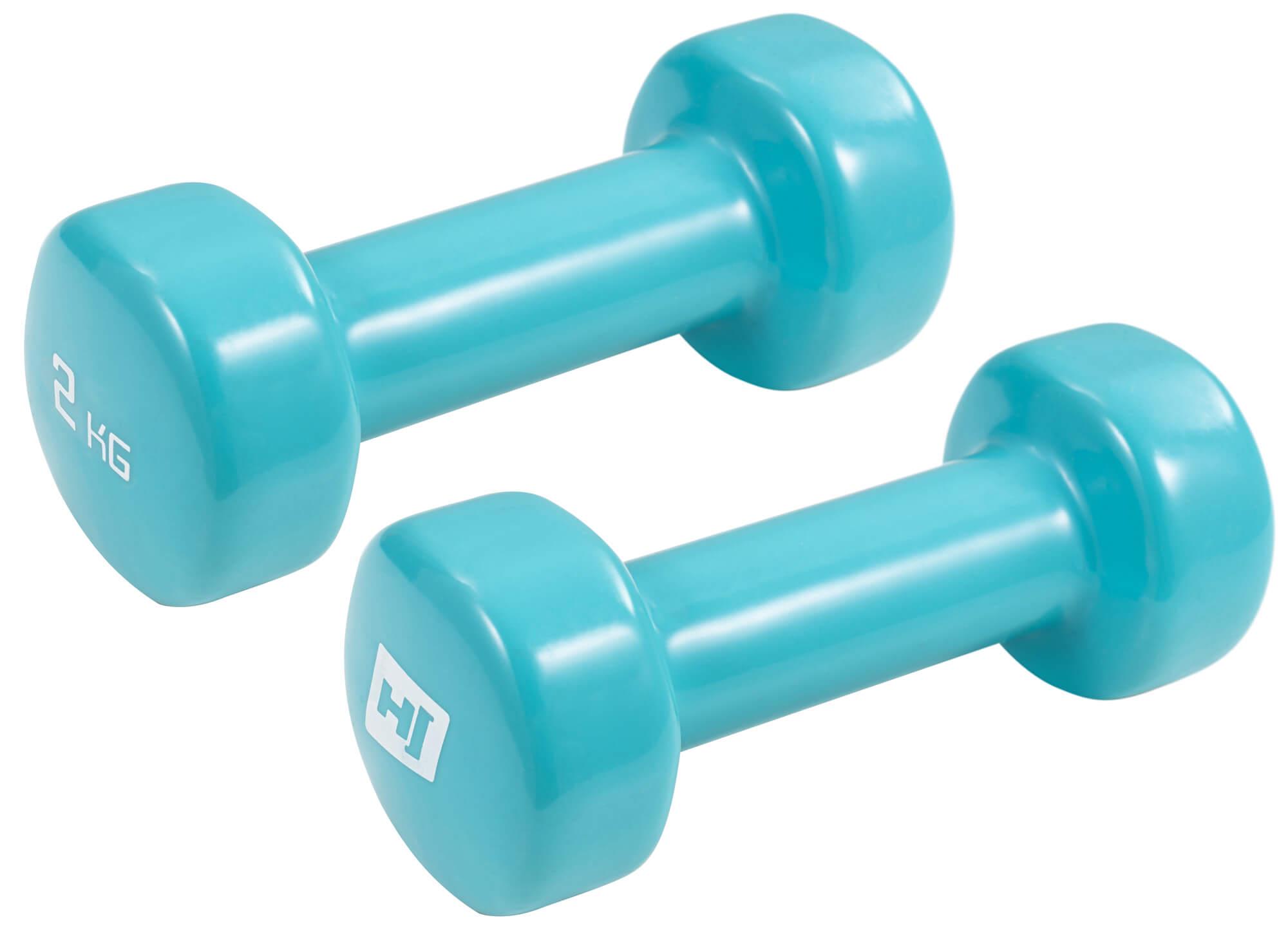 Набір гантелей Hop-Sport HS-V020DC 2х2 кг круглих вінілових Бірюзовий - фото 2 Набір гантелей Hop-Sport HS-V020DC 2х2 кг круглих вінілових Бірюзовий - фото 2