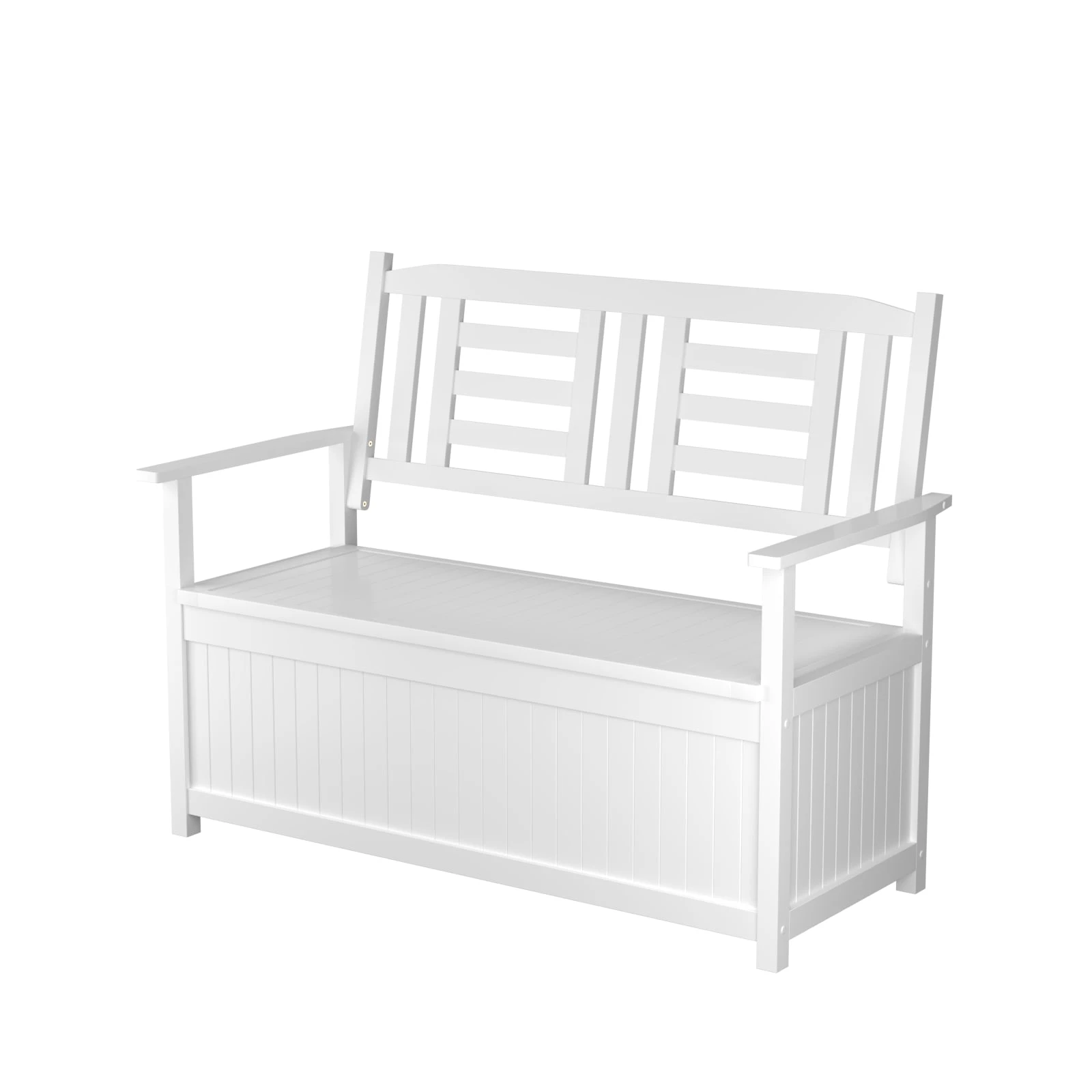 Сундук для хранения из пластика 123x68x96 см Белый (COSTWAY-01624)