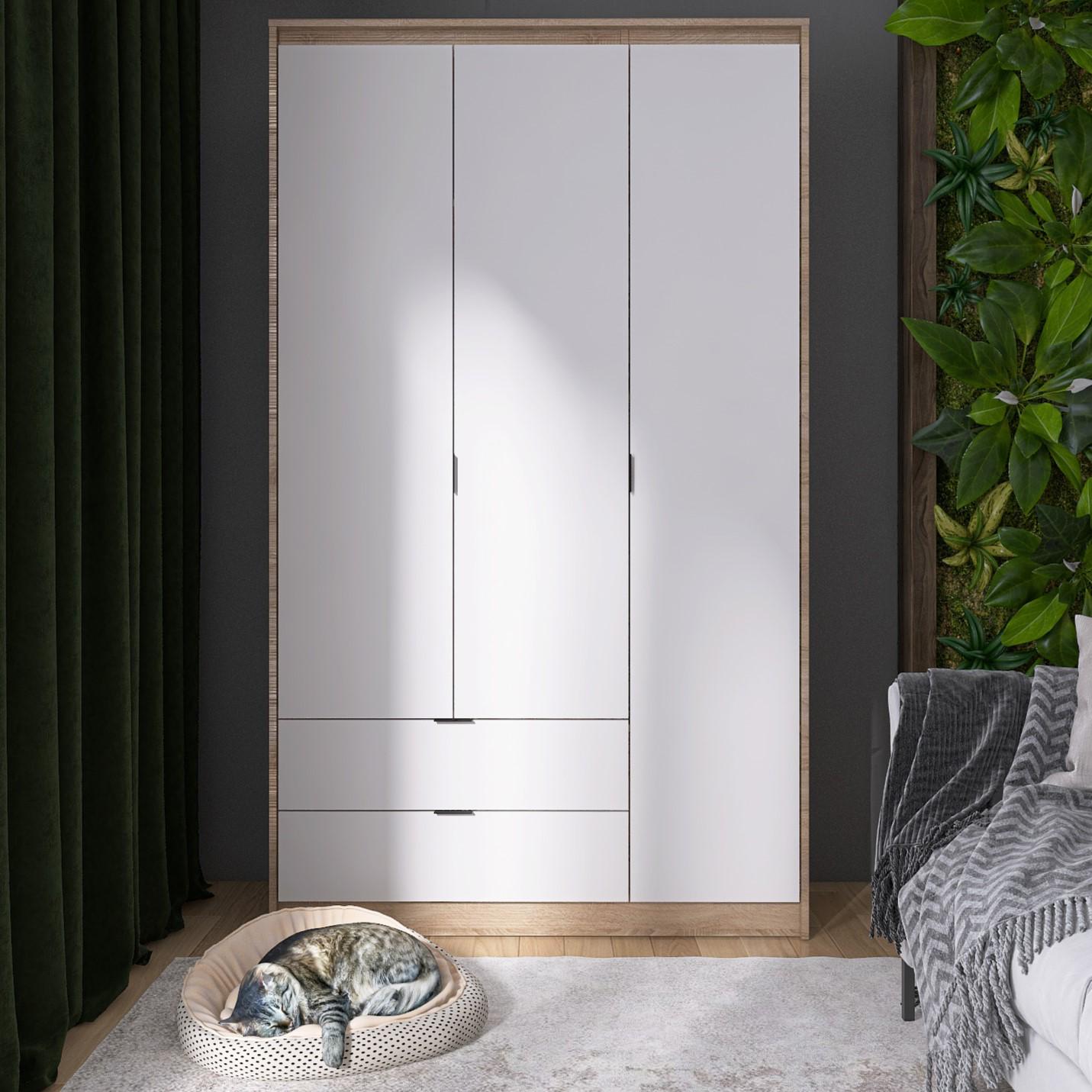 Шкаф Everest Сити 1200 1202х500х2046 мм Сонома/Белый (11431) - фото 10 Шкаф Everest Сити 1200 1202х500х2046 мм Сонома/Белый (11431) - фото 10