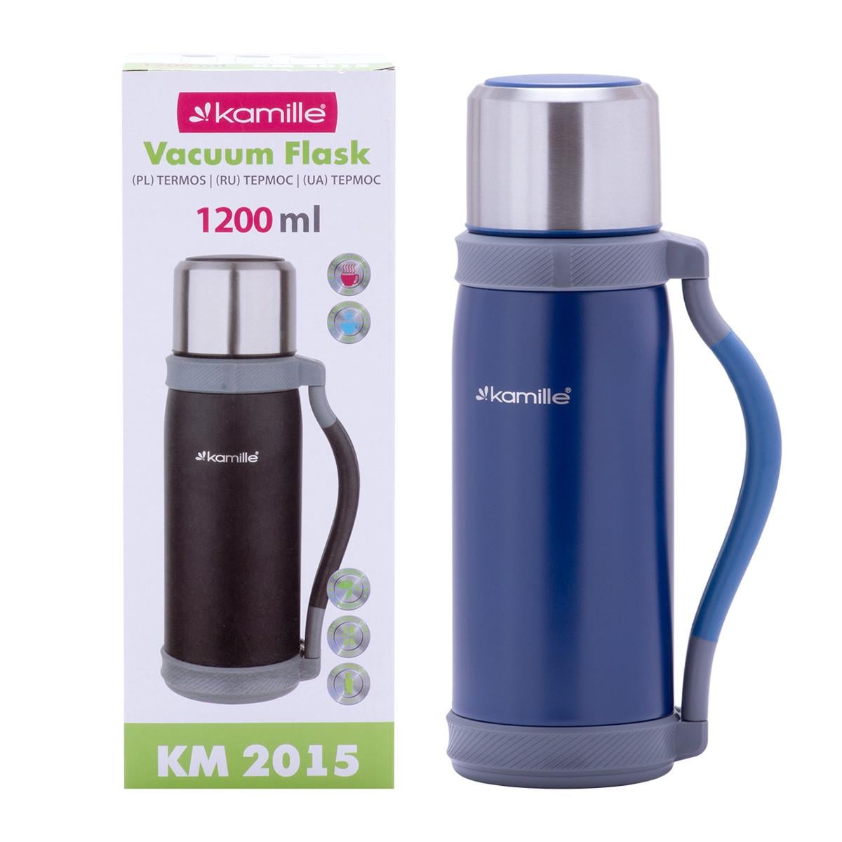 Термос Kamille KM-2015 из нержавеющей стали 1200 мл Синий (19532739)