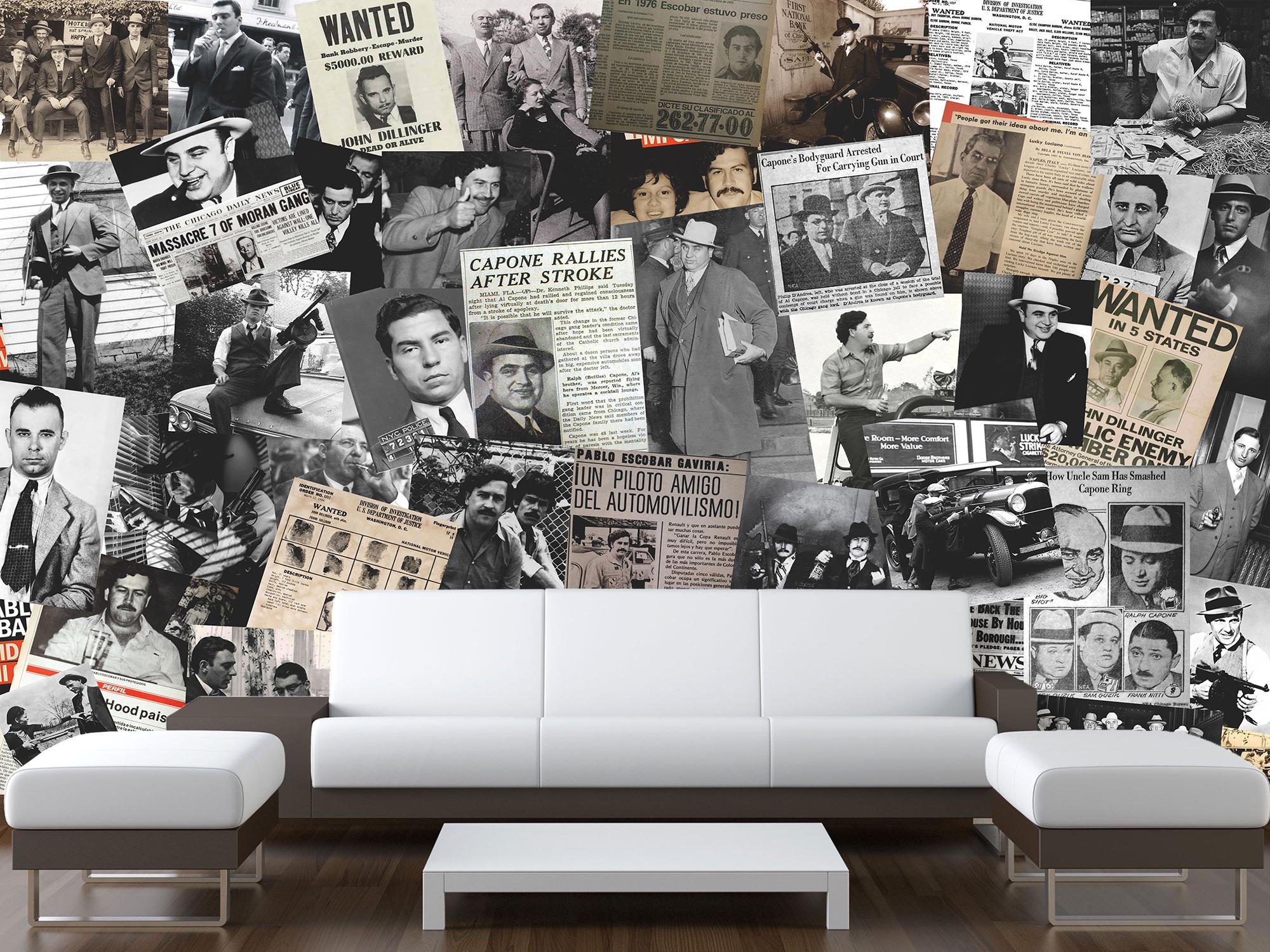 Фотообои флизелиновые Гангстеры и мафия винтажные 120х180 см (SPF-076/2)