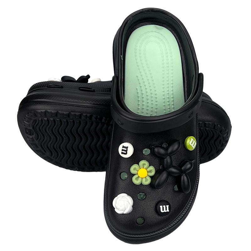 Сабо женские на платформе с джибитсами 10119-2 p. 39 25 см Черный