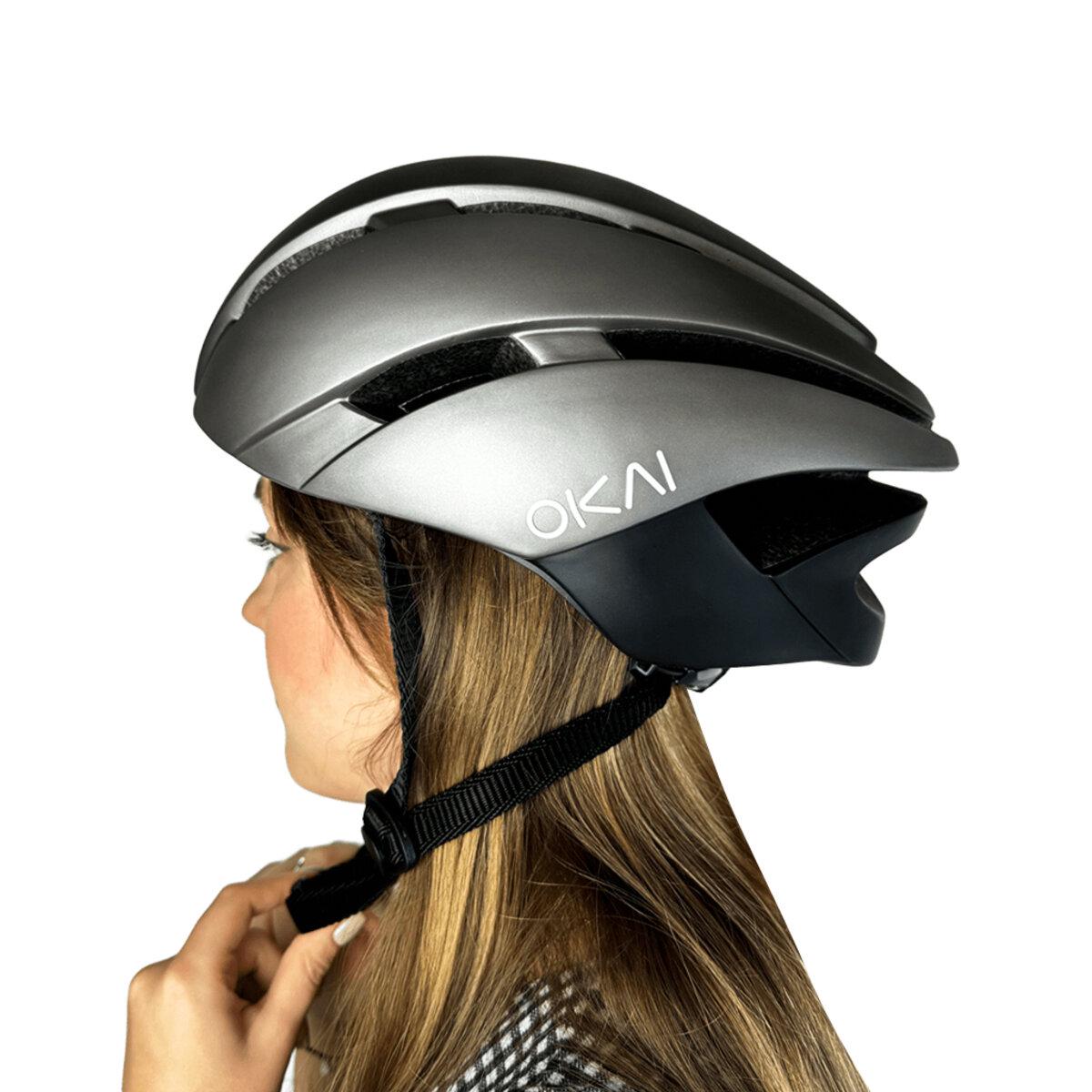 Шолом захисний OKAI L 56-62см 260 г Grey (OKAIRH-LG) - фото 4