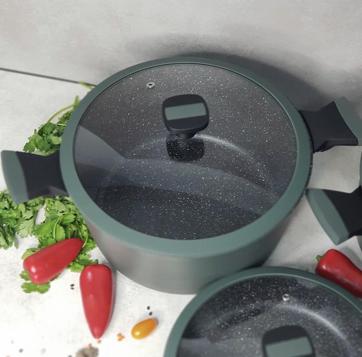 Набор котелков Edenberg с мраморным покрытием 10 пр. (EB-5633) - фото 7 Набор котелков Edenberg с мраморным покрытием 10 пр. (EB-5633) - фото 7