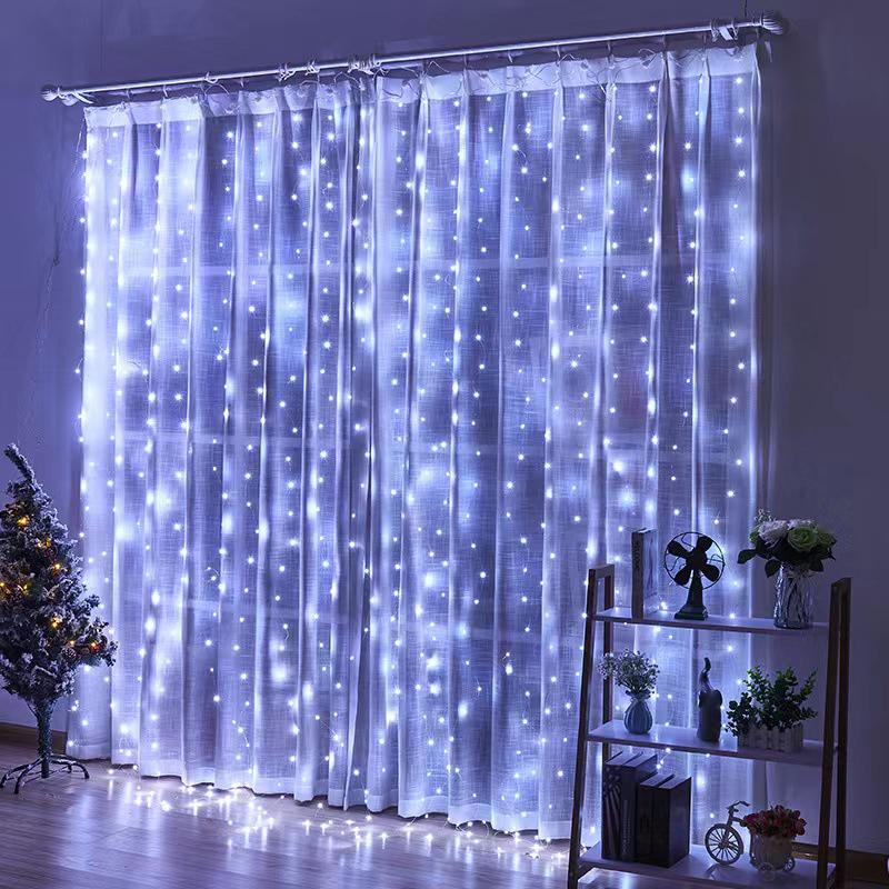 Гирлянда штора USB 10 крючков 8 режимов 300 Led 3х3 м Гирлянда штора USB 10 крючков 8 режимов 300 Led 3х3 м