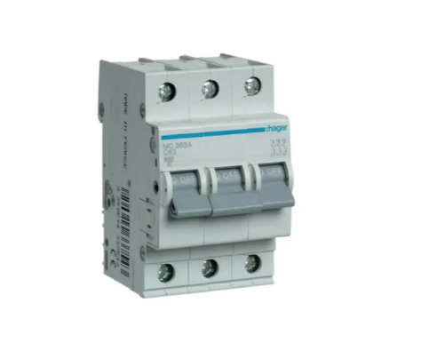 Автоматический выключатель Hager 3P 6kA С-63A (27132847)
