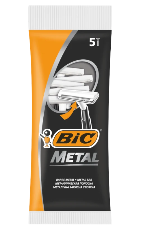 Станки для бритья Bic Metal одноразовые без сменных картриджей 5 шт. (899418)