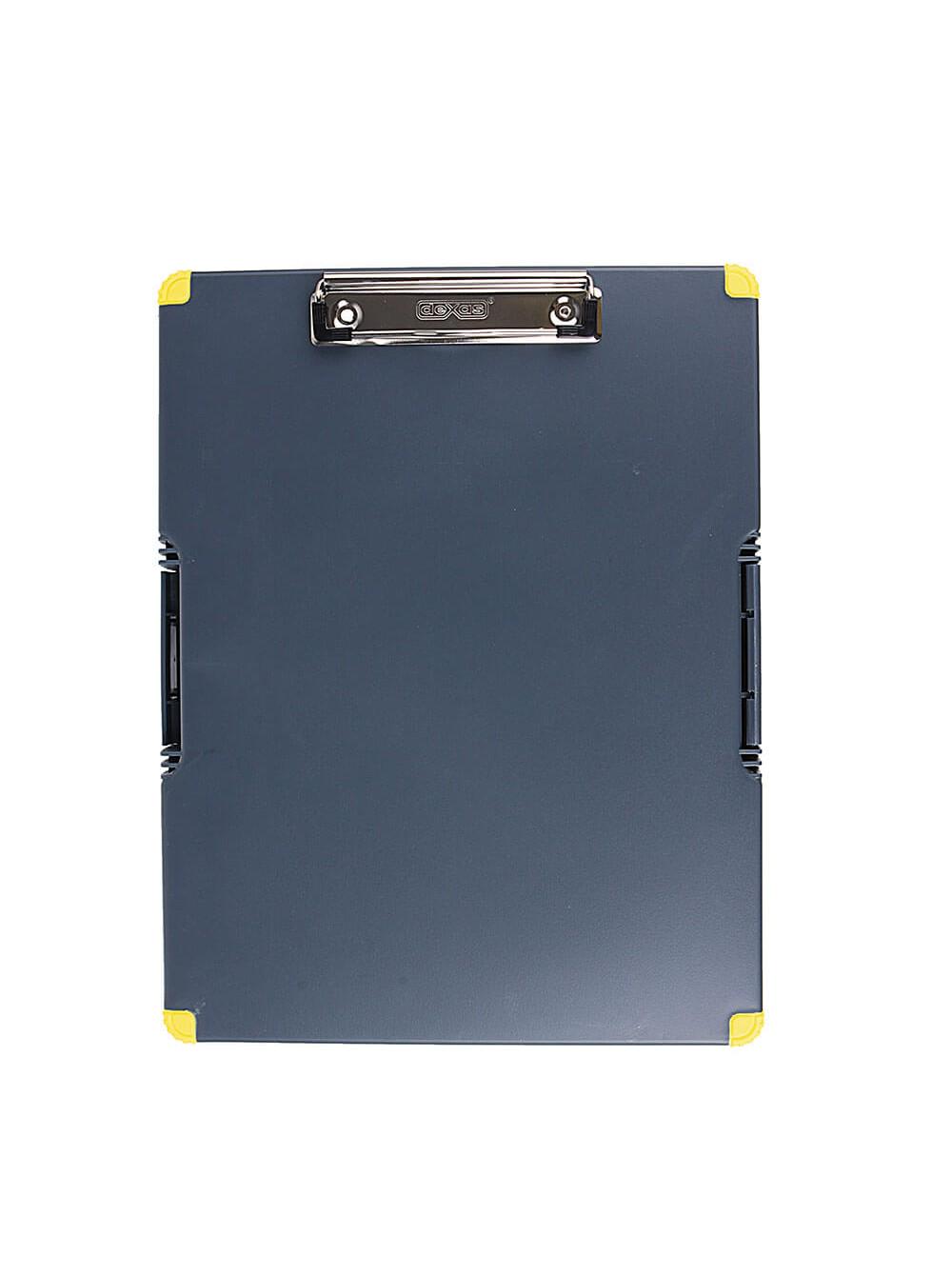 Папка-планшет Dexas Дуо-клипкейс двойная с клипсой А4 Желтый