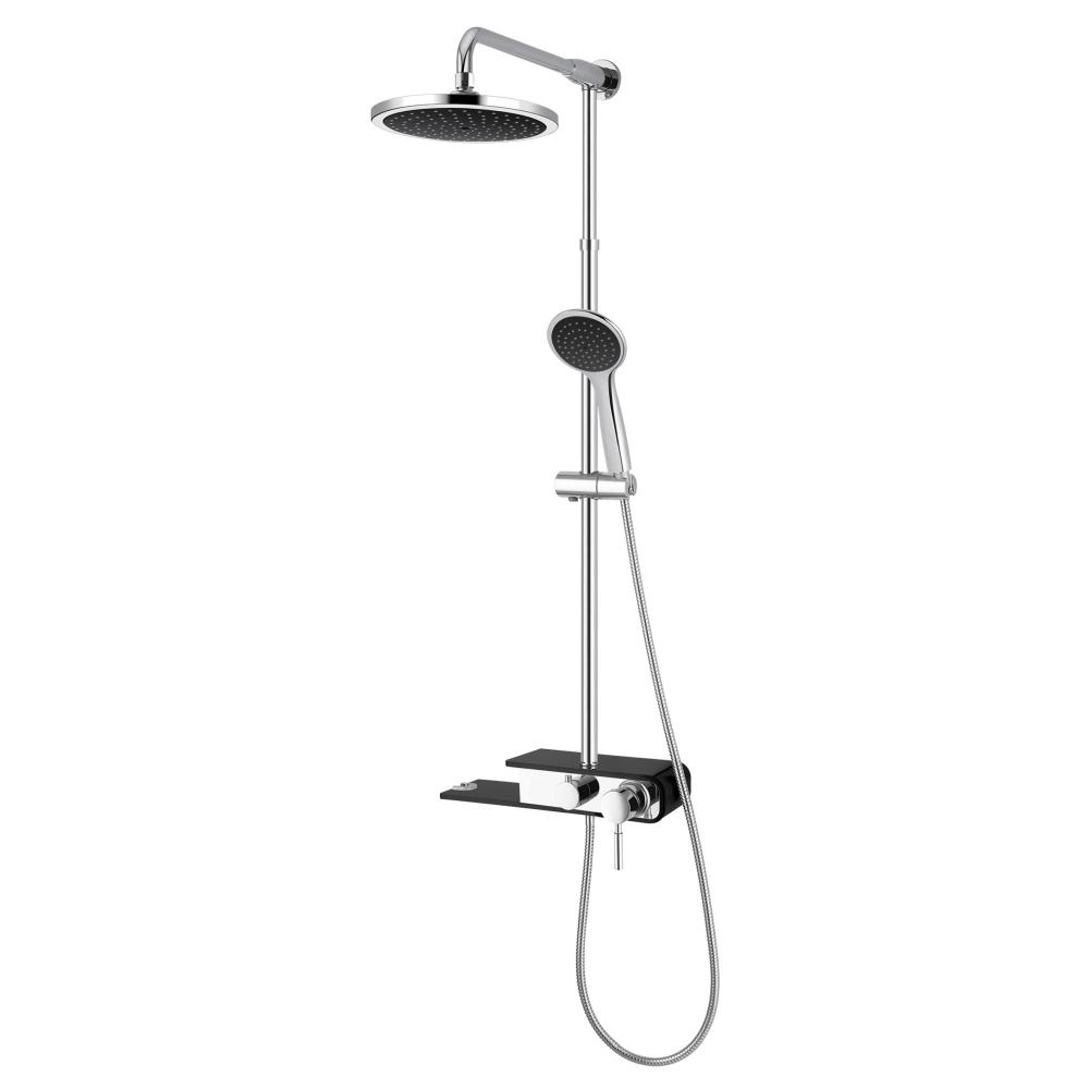 Душевая система со смесителем Q-tap BLA 1110 QT1110BLA Черный (110887)