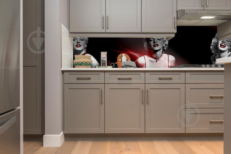 Наклейки кухонный фартук  Zatarga  "Монро " 600х2500 мм Черный (Z180303)