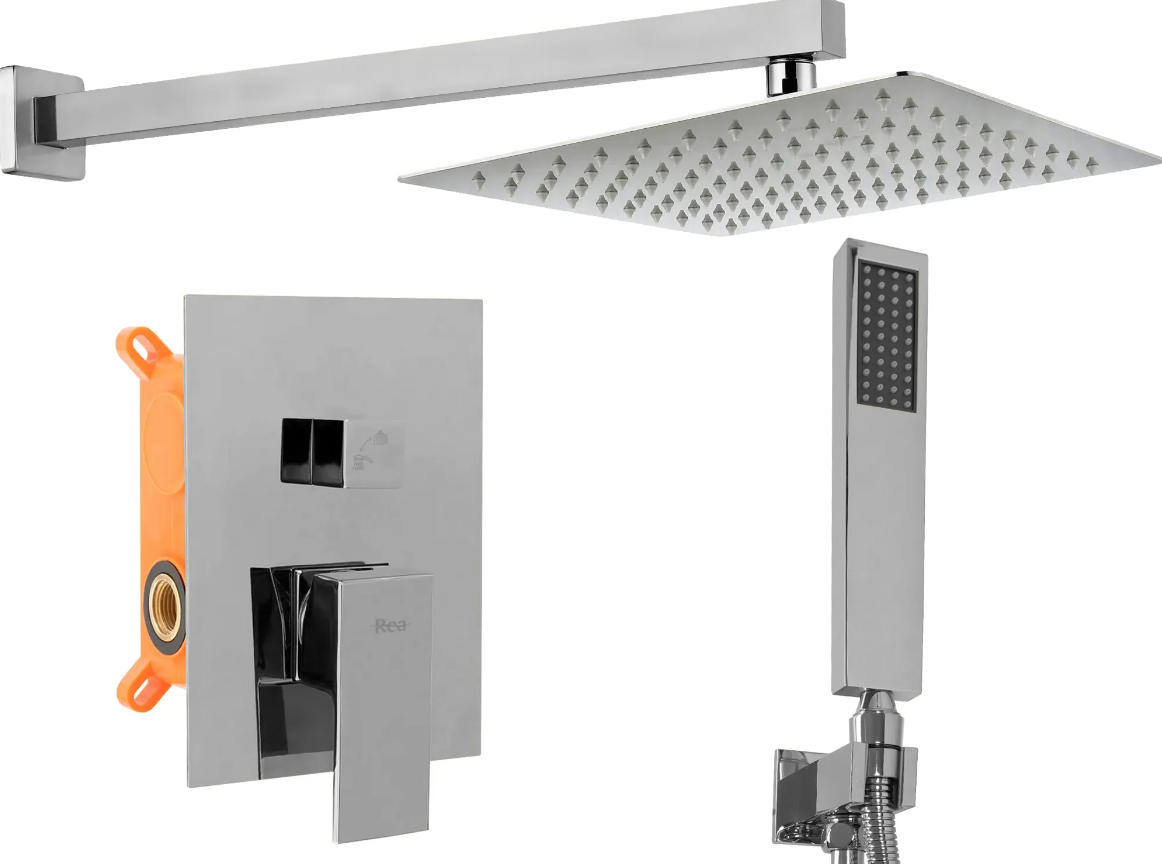 Душевой гарнитур скрытого монтажа Rea FENIX BOX Хром (Rea-P8451)