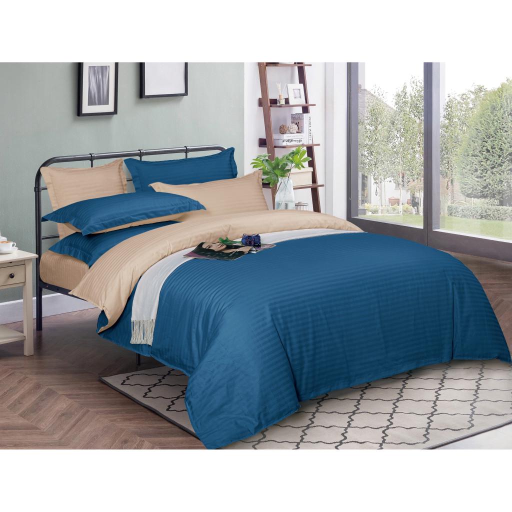 Комплект постельного белья MirSon Satin-Stripe 30-0019+30-0004 Leynadin 175х210 см двуспальный (2200005264690)