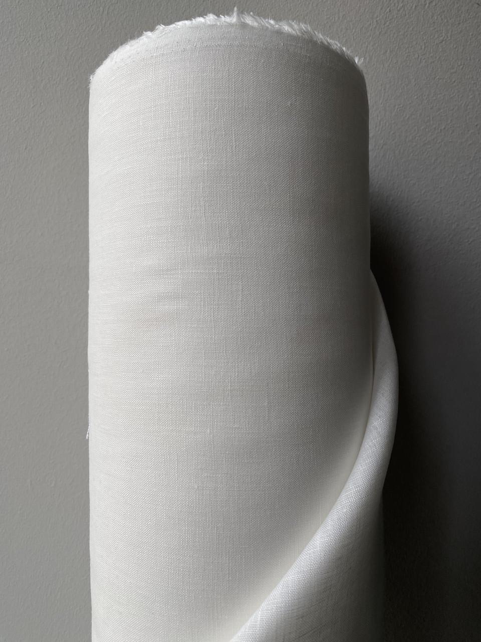 Ткань Linen Plus костюмная 100% лен Белый с молочным оттенком 101 - фото 6 Ткань Linen Plus костюмная 100% лен Белый с молочным оттенком 101 - фото 6