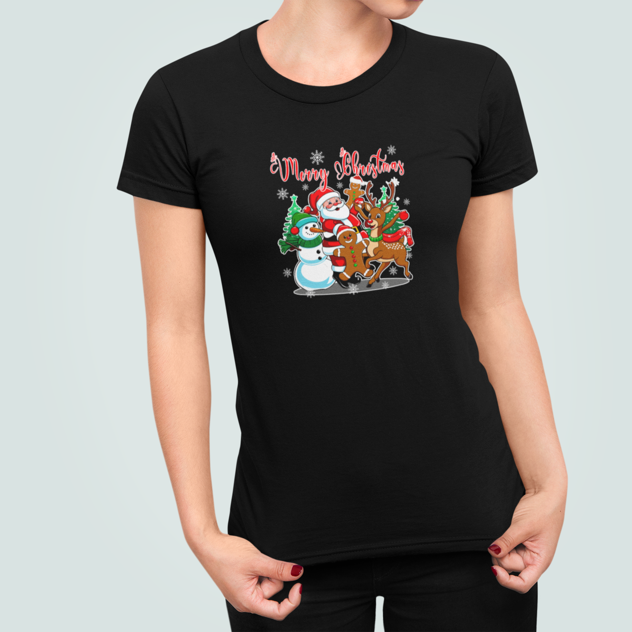 Футболка жіноча новорічна Stedman з принтом "Merry Christmas" новорічна компанія XXL Чорний (НГ169.1-5) Футболка жіноча новорічна Stedman з принтом "Merry Christmas" новорічна компанія XXL Чорний (НГ169.1-5)