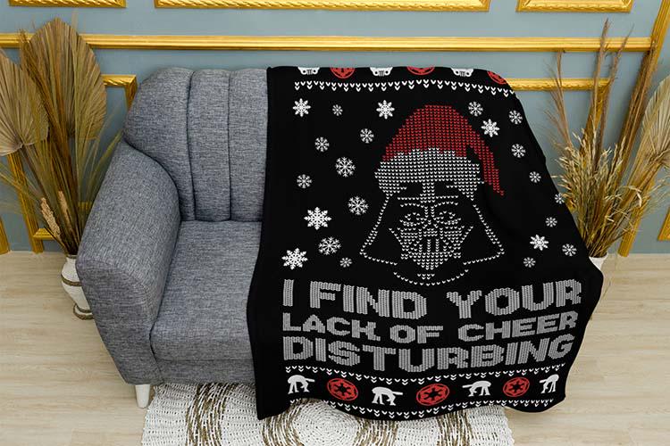 Плед плюшевый Star Wars Christmas Darth Vader двухслойный 150х210 см (114461-3) Плед плюшевый Star Wars Christmas Darth Vader двухслойный 150х210 см (114461-3)