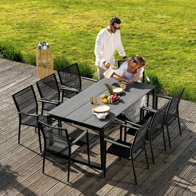 Стол садовый Di Volio Giovo 180х100 см Серый (4578) - фото 2 Стол садовый Di Volio Giovo 180х100 см Серый (4578) - фото 2