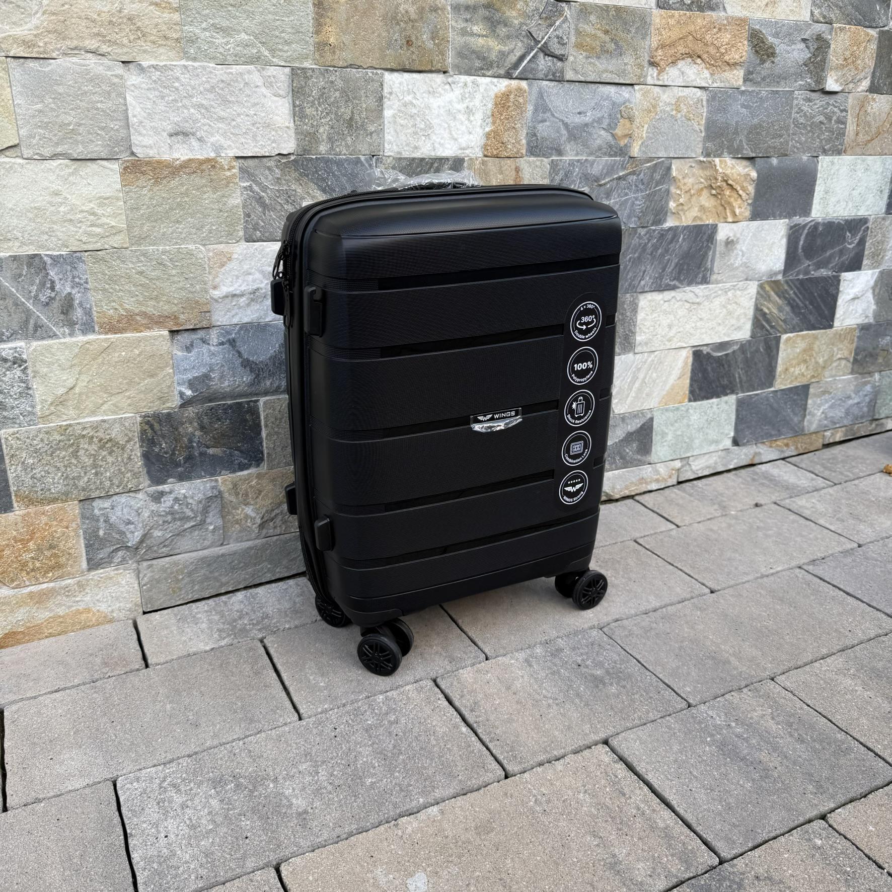 Валіза дорожня з поліпропілену Wings HWF03 S Чорний (30631276) - фото 4